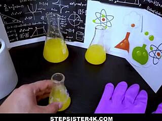 Stepsister4k blonde teen cheerleader Kait Austin pierced thrill