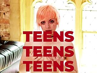 British Redhead Student Guides Your Wank with Blue-Eyed Charm