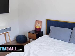 amber, the innocent catholic girl, pays rent with her pussy after a sinless life