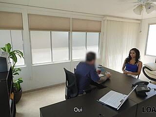 Naive Young Czech Girl Fingered and Licked in Office Interview