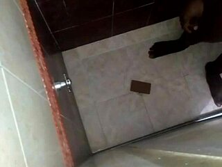 Spying on the shower in the bathroom toilet bath area