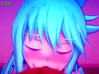 Konosuba Aqua Glory Hole Scene with Detailed Action and Setup