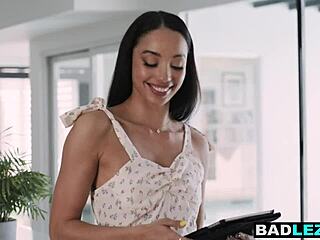 slender ebony realtor fuck busty lesbian milf client with strapon