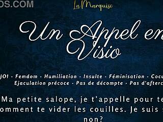 French Femdom Hints At Guiding Your Jerk-Off Session In Video Call