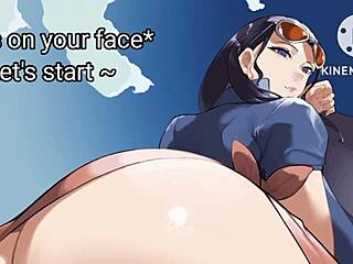 nico robin sits on face for intense facesitting pleasure