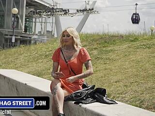 Chloe Savage and Marcus London explore European CFNM riding and clit licking in cinema setting