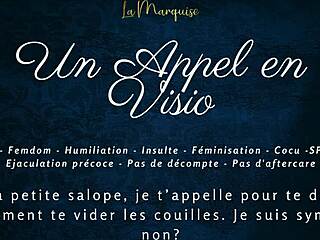 French Femdom Hints At Guiding Your Jerk-Off Session In Video Call