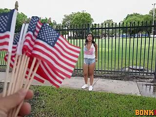 Colombian Babe Loves America Bumpy Ride on Bus