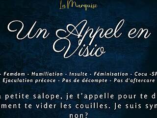 French Femdom Hints At Guiding Your Jerk-Off Session In Video Call