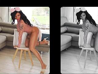 Horny brunette amandha gatta licks and gets anal creampie