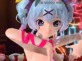 Hatsune Miku appears in Brain Revolution Girl Project Diva with a full nude mod. She wears the bunny costume completely exposed.