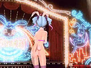 Hatsune Miku appears in Brain Revolution Girl Project Diva with a full nude mod. She wears the bunny costume completely exposed.
