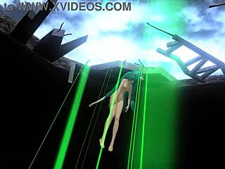 Hatsune Miku appears in Hello Planet Project Diva with a full nude mod featuring her cat costume completely exposed