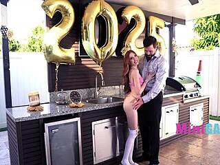 Cute teenie shows skills leading to monster cock fucking thrill