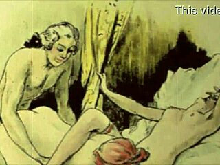 what's so intriguing about this vintage erotic art piece?
