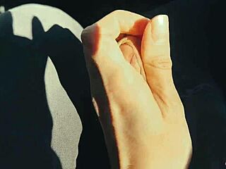 stepsis jerked my cock while i'm driving! what a dripping homemade surprise