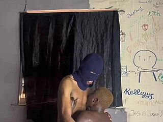 ebony babe takes huge curved black cock deep in intense anal orgasm