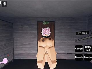 Roblox character engages in intimate moment with cute girl