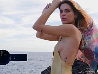 Spanish Milf Babe With Big Ass Lorena Hidalgo Hot Outdoor Striptease