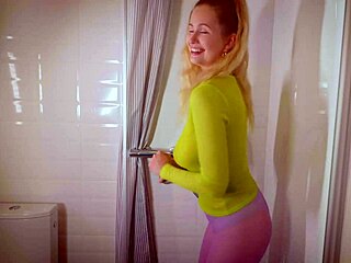 Porn actress shows wet clothes