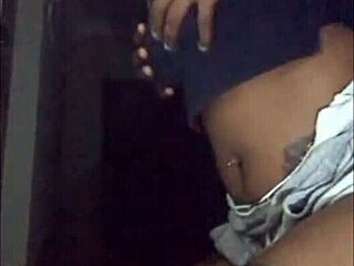 Ebony Milf Flashes Huge Tits