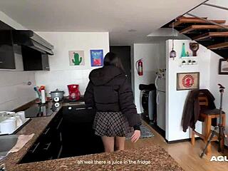 Oiled Colombian Latina Begs for Hard Anal