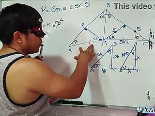 Asian Nerd Student Fucks Teacher in Bedroom