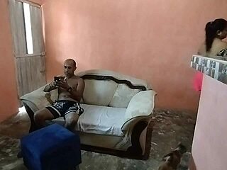 Unfaithful Husband Fucks Sister-In-Law's Huge Ass In Living Room