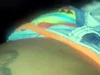 He couldn't hold back and took off the cover right there on the street with blonde brunette transsexual.