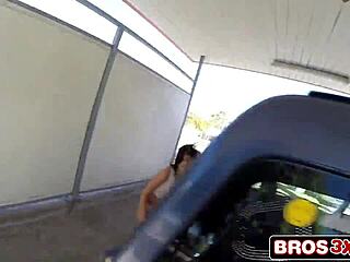 Ava Dalush Filmed By Porn Crew In Public Outdoor Blowjob Scene