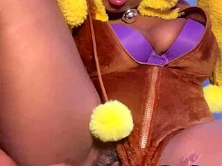 Lopunny cosplay leads to intense pleasure in every direction