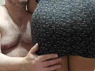 Old Man Licks Young 18+ Teen's Big Tits Covered In Whipped Cream.