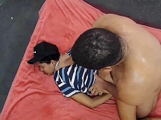 Leo ogro bends over skinny trans boy for intense doggystyle anal session.