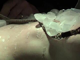 The struggling whore is suspended and humiliated.