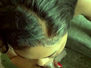 In House Ebony Blowjob Deepthroat For Black Cock