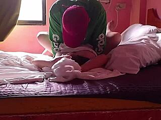 Asian bent over in hotel creampie