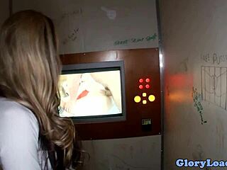 feeling so excited getting drilled at the gloryhole with big tits