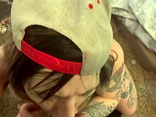 emo slut moans during choking and creampie humiliation