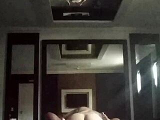 Latina Cuckold Flashes Pussy While Bull Licks Her In Hotel.