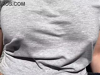 my horny stepmom artemisia love has big boobs bouncing outdoor!