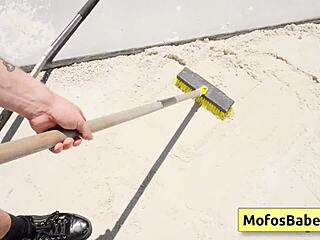 Sexy brunette sucks huge dick deep!