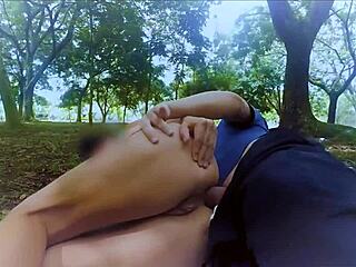 Fucked in the ass in park with cum left!