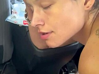 Young hooker chats boyfriend on phone while getting fucked naked in public street!