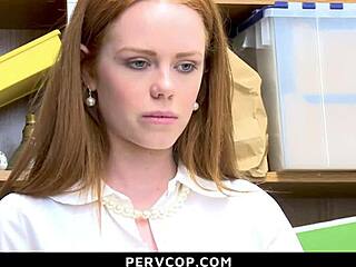 Ella Hughes, detained for stealing, gets fucked by the store manager!