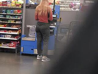 nice ass in spandex teasing softly