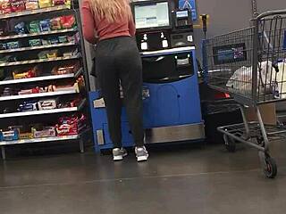 nice ass in spandex teasing softly