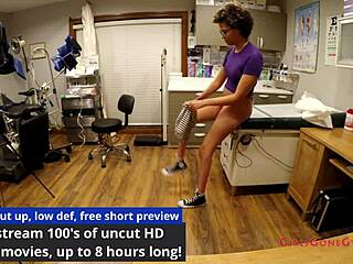 Rebel wyatt undergoes her tampa university entrance physical in a casual setting.