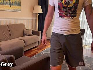 Natural Tits Brunette in Homemade POV Threesome