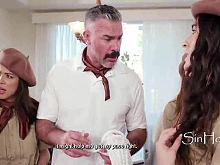 Six Cute Teen Girls Lose Virginity To One Old Man At Party