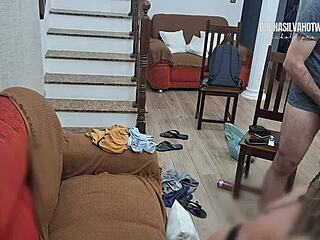 Married Woman Takes Two Cocks Anal for First Time, Spits Cum on Cuckold